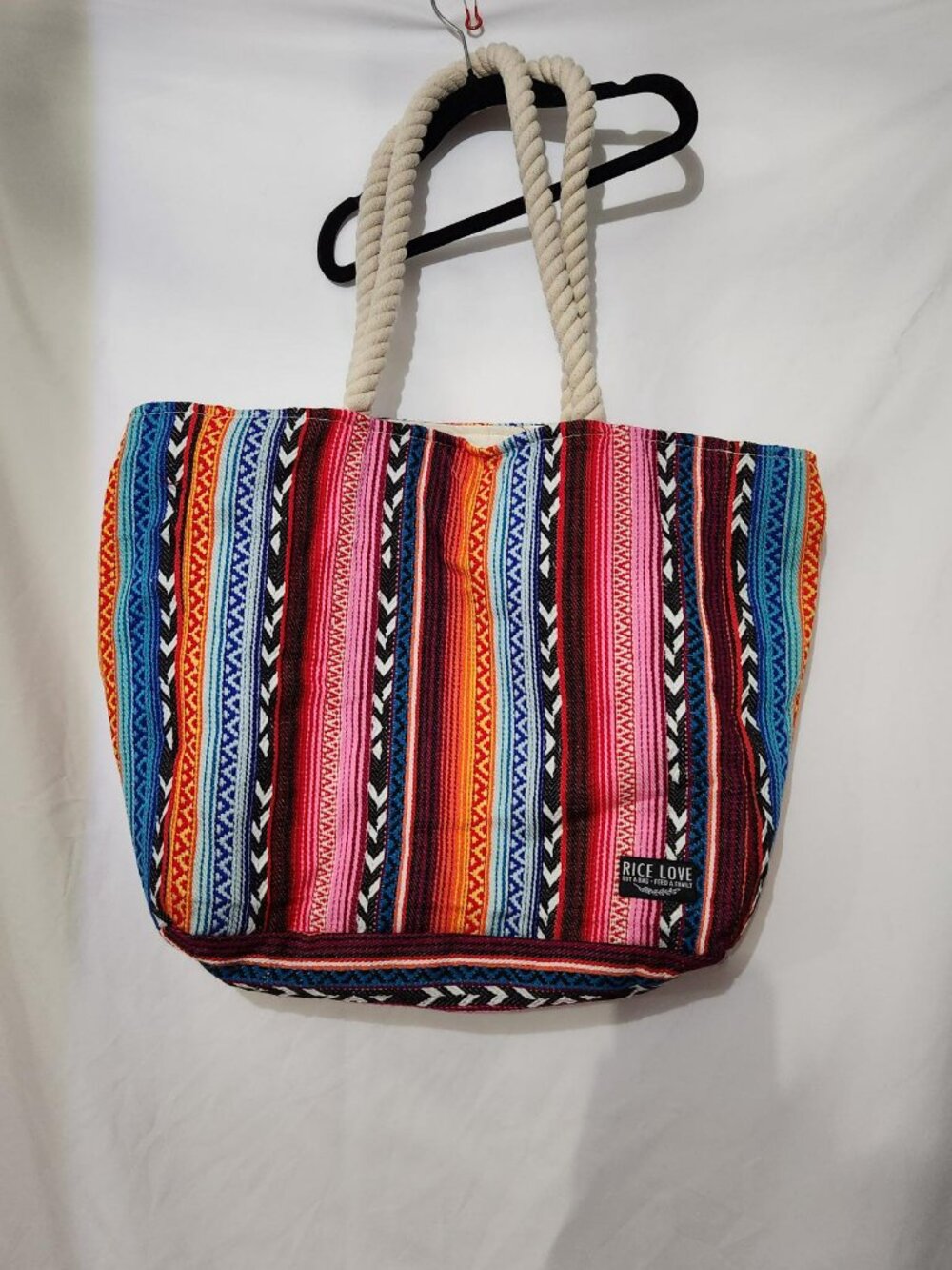 Rice Love Ravi Large Shopper Tote Fair Trade Recycled Tote Bag